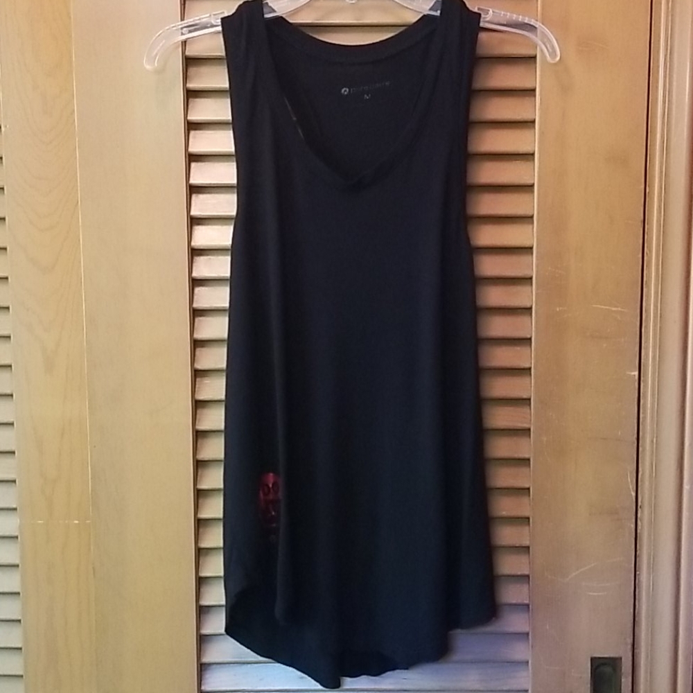 Pure Barre 500 Club black flowy tank Medium